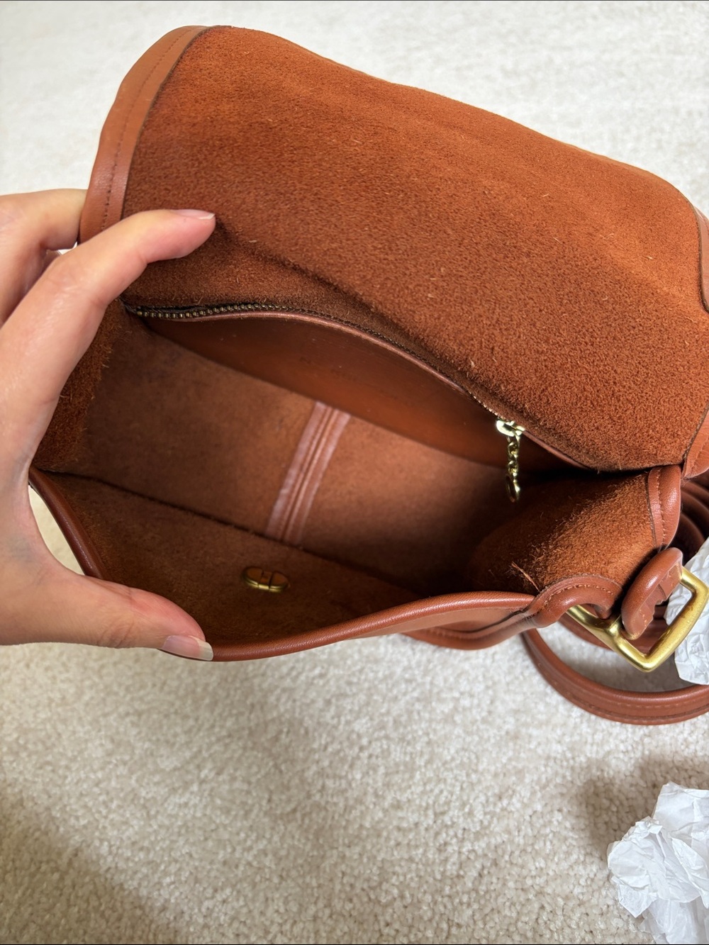 Vintage coach legacy trail bag British tan 9965 - Picture 4 of 10